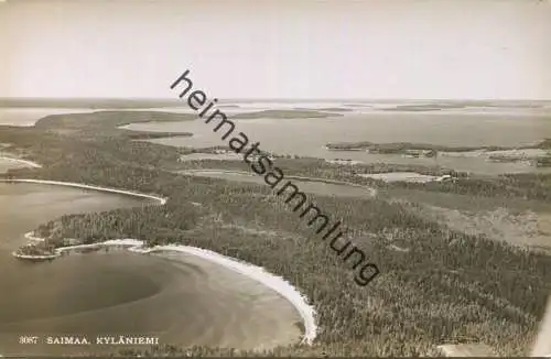 Saimaa - Kyläniemi - Foto-AK - Luftaufnahme