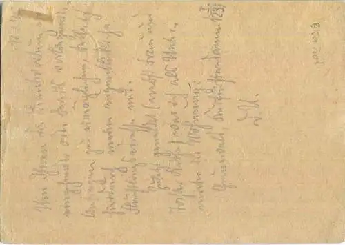 Postkarte aus Harzgerode vom 13.08.1945 mit 'Gebühr bezahlt' Stempel B5a in rot