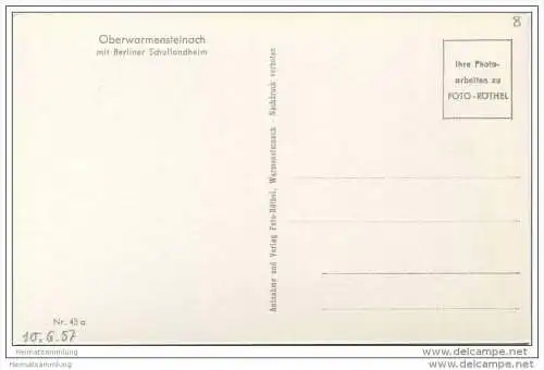 Oberwarmensteinach - Foto-AK 50er Jahre