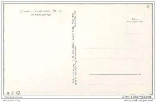 Oberwarmensteinach - Foto-AK 50er Jahre