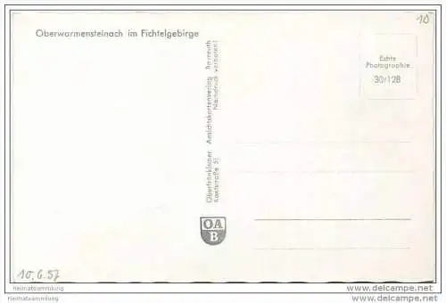 Oberwarmensteinach - Foto-AK 50er Jahre