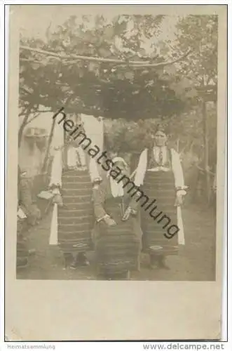 Mazedonien - Volkstracht - Drei Frauen - Foto-AK - ca. 1915