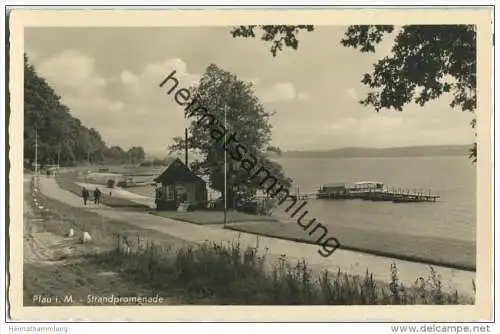 Plau - Strandpromenade - Foto-AK