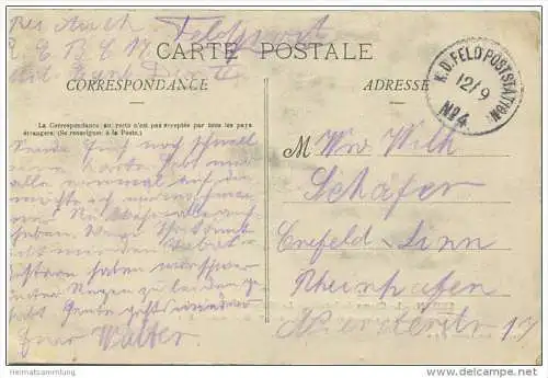 Sedan - La Maison du Tisserand - Feldpost gel. 1915