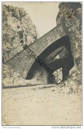 Gradsko - Eisenbahntunnel - Foto-AK ca. 1915