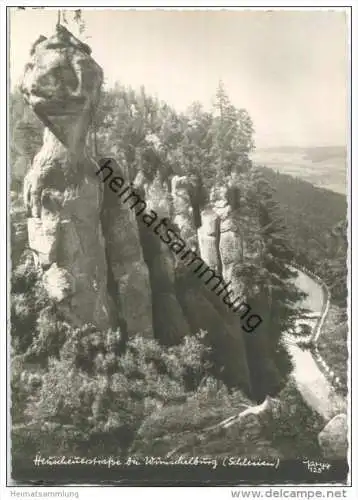 Heuscheuerstrasse bei Wünschelburg - Popp-Verlag Heidelberg - Einzelhandabzug