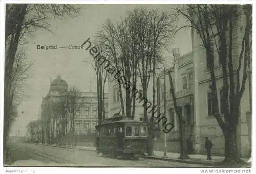 Belgrad - Conak - Strassenbahn - Verlag Vasuti Levelezolaparusitas Budapest ca. 1915