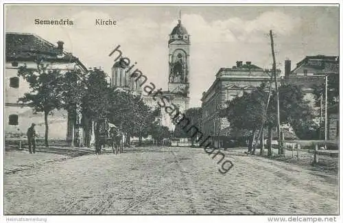 Semendria (Smederevo) - Kirche - Feldpost gel. 1918