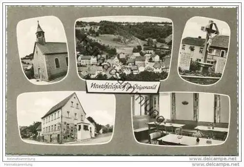 Neuschleichach - Gasthaus und Pension zum Steigerwald Magda Breitenberger - Foto-AK 60er Jahre