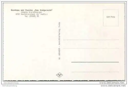 Neuschleichach - Gasthaus und Pension zum Steigerwald Magda Breitenberger - Foto-AK 60er Jahre