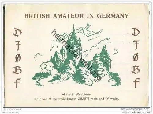 QSL - Funkkarte - DF0BF - Altena - 1960
