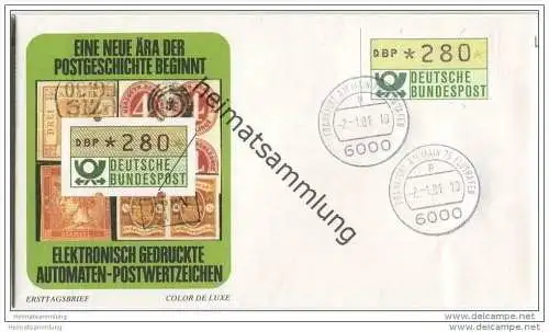 Ersttags-Brief mit elektronisch gedrucktem Automaten-Postwertzeichen - 2. Januar 1981 (B147y)