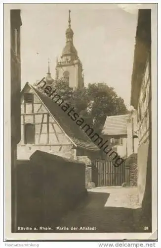 Eltville - Partie der Altstadt - Foto-AK - Verlag Karl Fischer Eltville gel. 1931