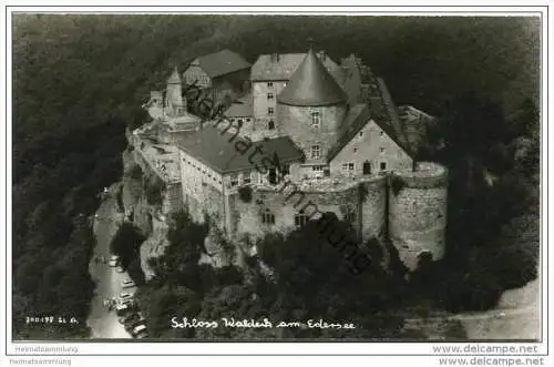 Schloss Waldeck am Edersee - Foto-AK 60er Jahre