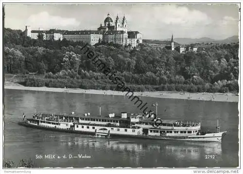 Melk an der Donau - Fahrgastschiff Stadt Passau - Foto-AK