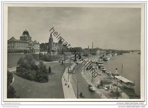 Stettin - An der Hakenterrasse - Foto-AK Grossformat 30er Jahre