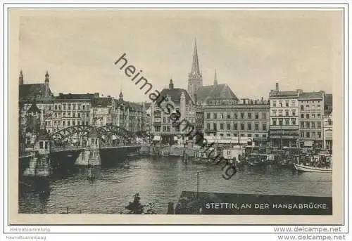 Stettin - An der Hansabrücke 30er Jahre