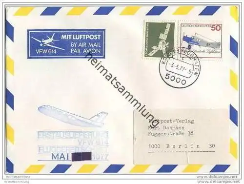 Brief - VFW-Fokker Erstauslieferung - Luftpost 1977