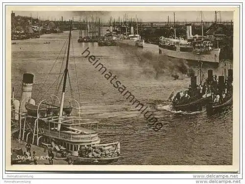 Stettin - Im Hafen - AK-Grossformat 30er Jahre