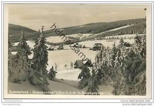 Grenzbauden im Riesengebirge - Foto-AK 30er Jahre