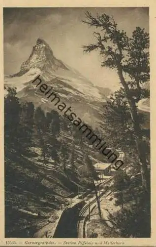 Gornergratbahn - Station Riffelalp und Matterhorn - Verlag Wehrli A. G. Kilchberg