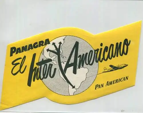 Panagra El Inter Americano Pan American - Koffer-Aufkleber