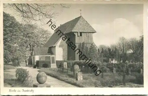 Brodersby - Kirche - Foto-Ansichtskarte - Verlag Foto-Remmer Langballig - Serie Das schöne Angeln