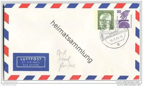 Privatganzsache Bund Luftpost - Privatumschlag PU70 - gestempelt 1973