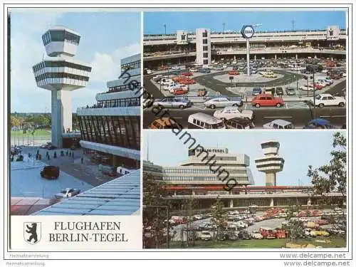Privatganzsache Berlin Luposta 77 40 Pfg. - Rückseitig AK Flughafen Berlin-Tegel - gelaufen 1977