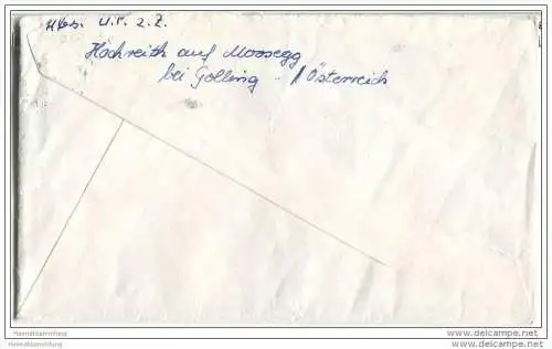 Brief mit Mischfrankatur Deutschland-Österreich - gelaufen 1959 nach Kassel