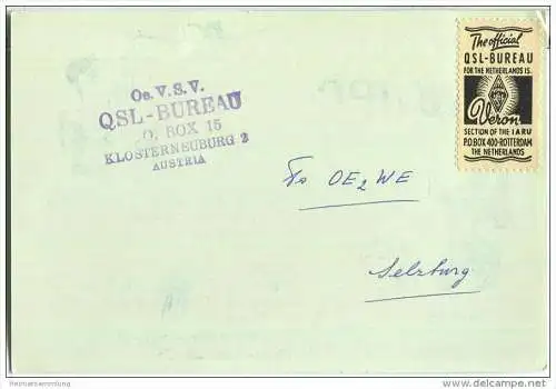 QSL - QTH - Funkkarte - PA0JPC - The Netherlands - Amsterdam - 1959