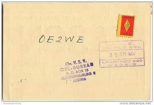 QSL - QTH - Funkkarte - EA3GN - Espana - Gerona - 1956