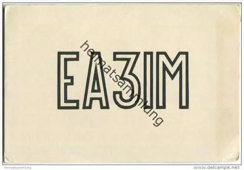 QSL - QTH - Funkkarte - EA3IM - Espana - Olot (Gerona) - 1956
