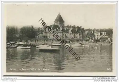 Ouchy - le Post et l' Hotel du Chateau - Foto-AK 30er Jahre