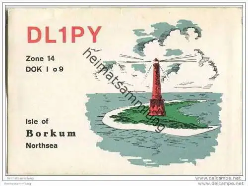 QSL - Funkkarte - DL1PY - Borkum - 1968