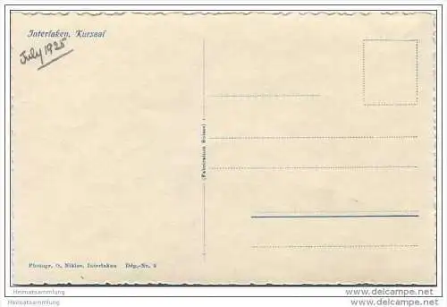Interlaken - Kursaal - Foto-AK 1925