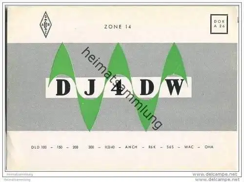 QSL - Funkkarte - DJ4DW - Rastatt - 1971