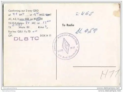 QSL - Funkkarte - DL0HZ - Bad Harzburg - 1969