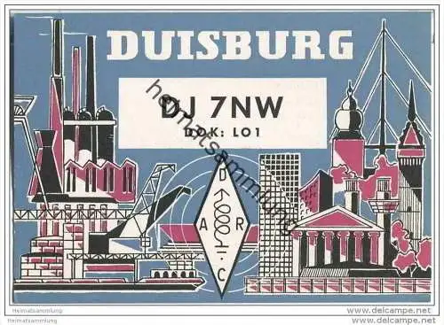 QSL - Funkkarte - DJ7NW - Duisburg - 1971