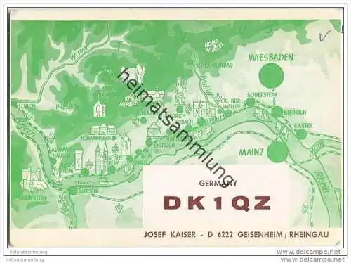 QSL - Funkkarte - DK1QZ - Geisenheim - 1969