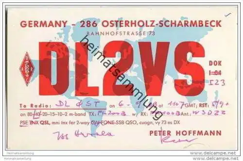QSL - Funkkarte - DL2VS - Osterholz-Scharmbeck - 1969