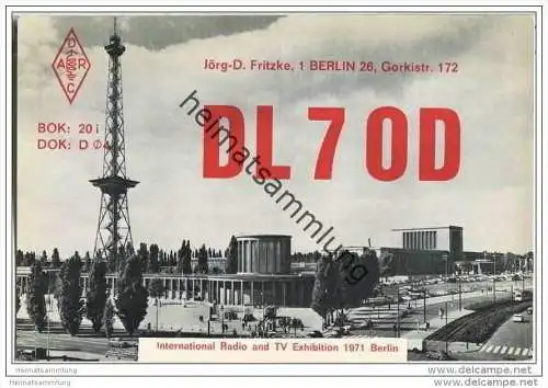 QSL - Funkkarte - DL7OD - Berlin-Tegel - 1971