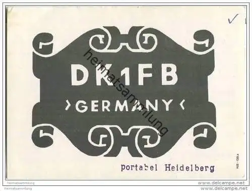 QSL - Funkkarte - DK1FB - Wetzlar - 1969