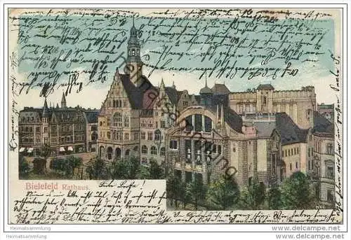 Bielefeld - Rathaus - Künstlerkarte signiert MVC