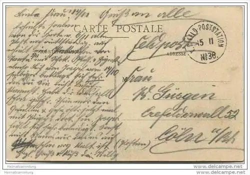 Ham - Sortie des troupes allemandes du Chateau de Ham - signiert L. Leudot - Feldpost