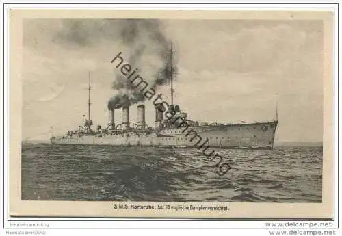S.M.S Karlsruhe - hat 13 englische Dampfer versenkt - Feldpost