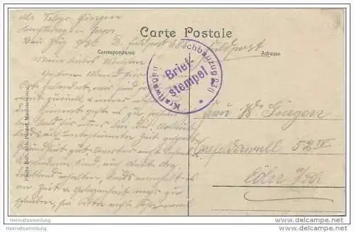 Mariembourg - L'Ecole des Filles - Photo Edit. Ach. Pinget Mariembourg - Briefstempel