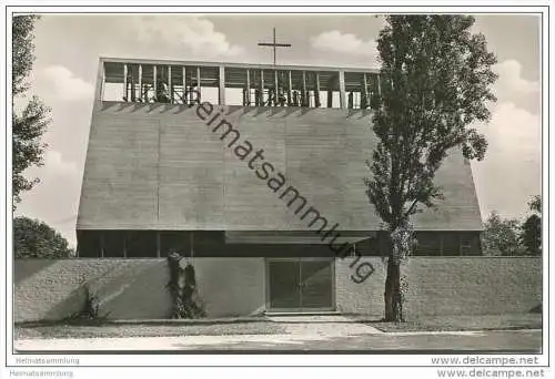 Berlin - Neue Kirche am Lietzensee - Vorderansicht - Foto-AK 60er Jahre