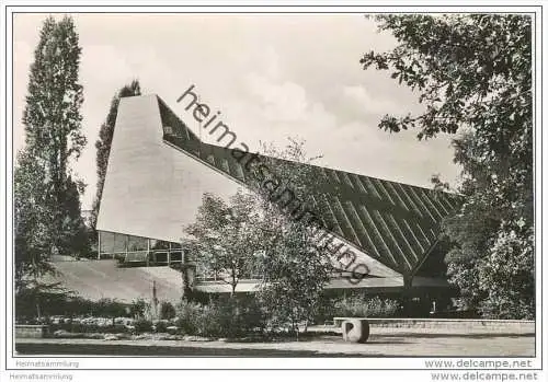 Berlin - Neue Kirche am Lietzensee - Parkansicht - Foto-AK 60er Jahre