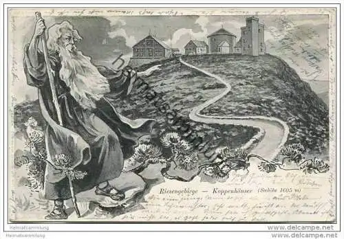 Koppenhäuser - Rübezahl - Gebühr bezahlt Stempel Schreiberhau mit Postmeisterkürzel